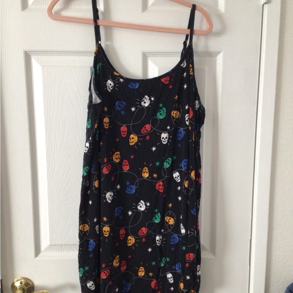 Torrid Black Multicolor Skull Pajama Dress